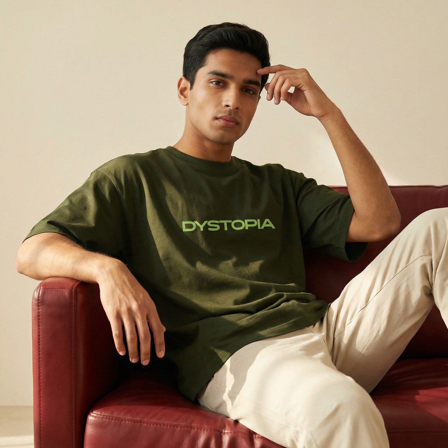 Dystopia Printed Tee | Men’s Oversize Fit T-Shirt