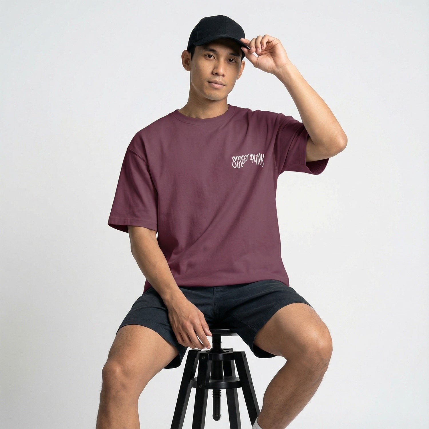 Street Punk Printed Tee | Men’s Oversize Fit T-Shirt