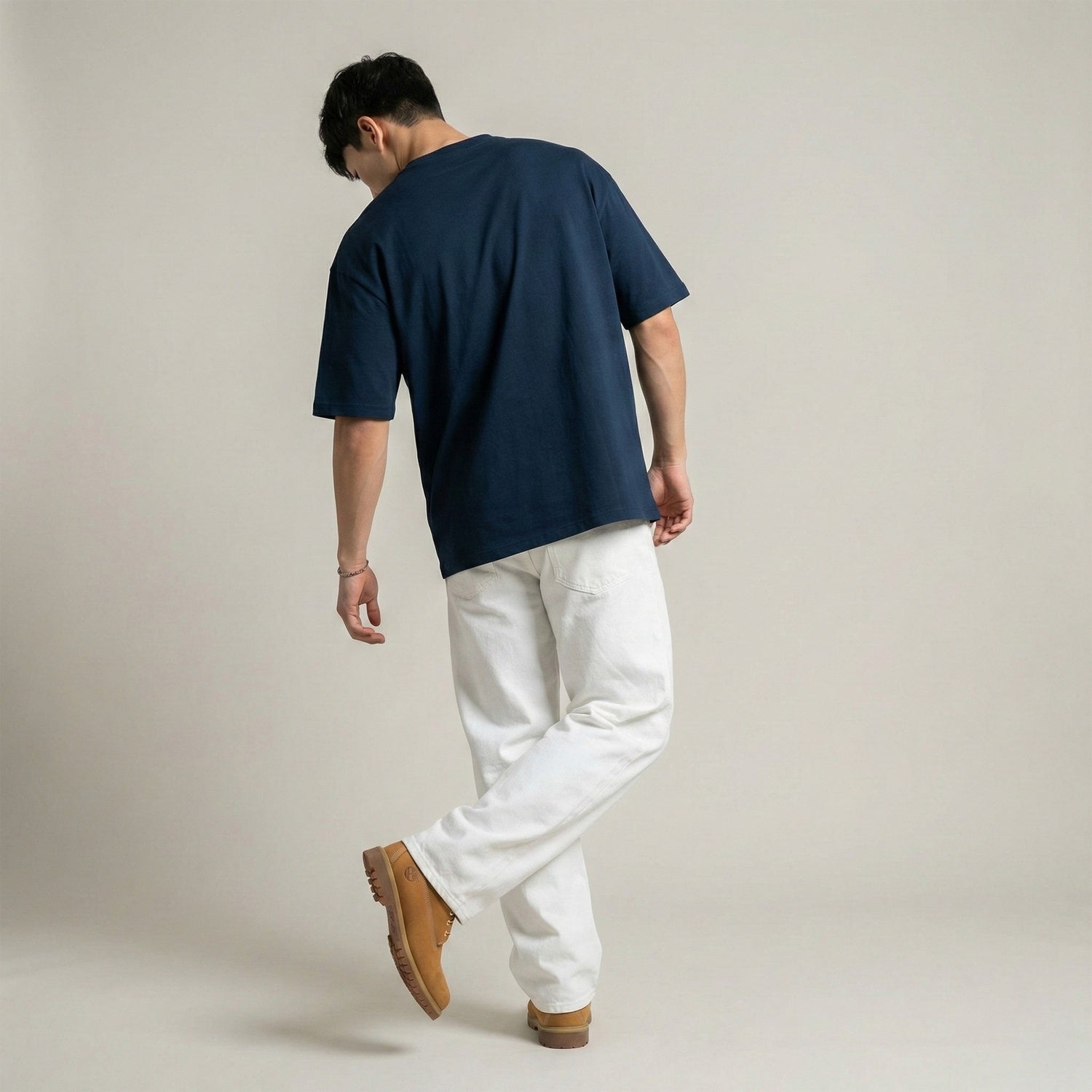 Men’s Oversize Essential Crew Tee – Pastel Blue