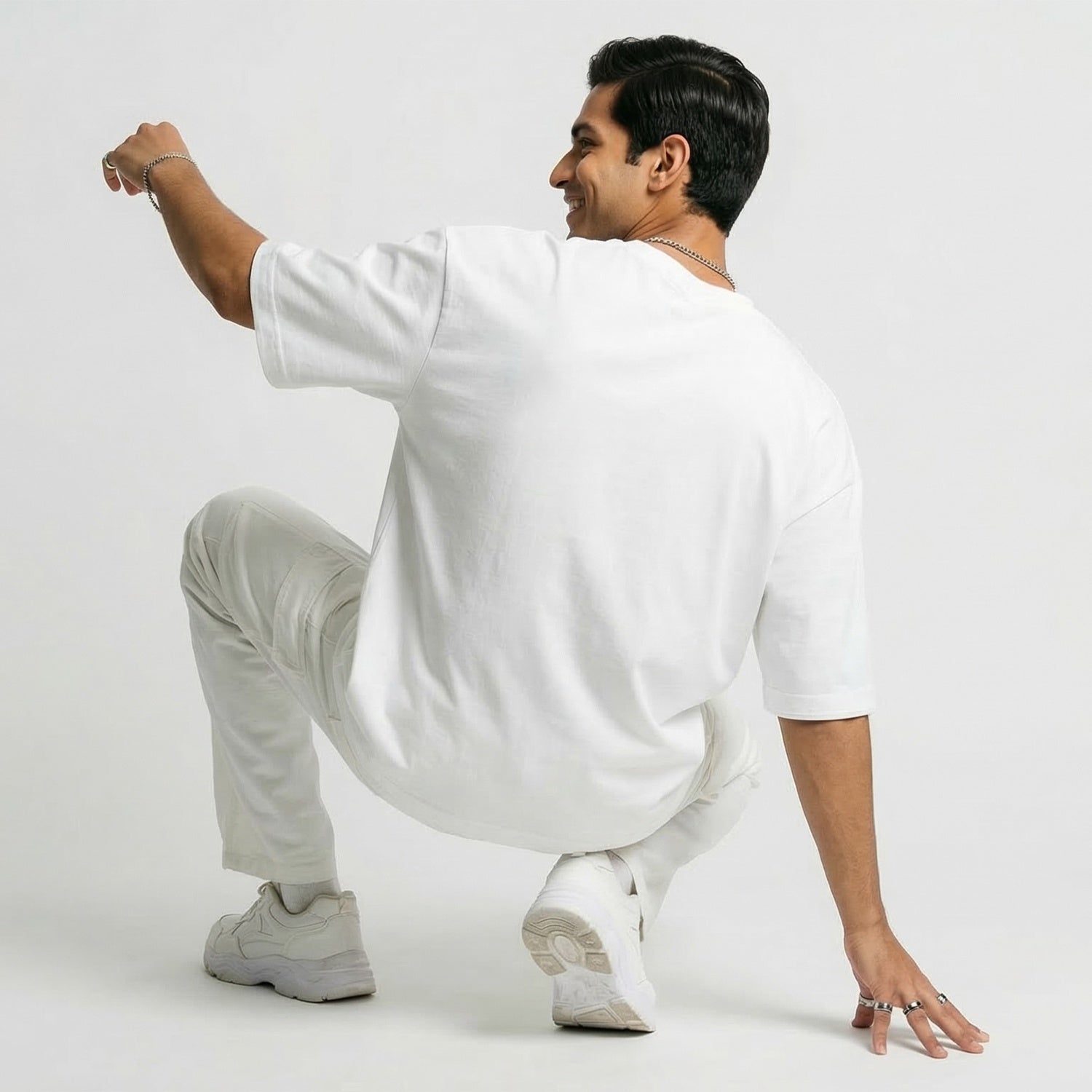 Men’s Oversize Essential Crew Tee – White