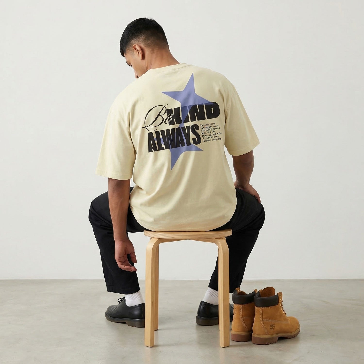 Be Kind Printed Tee | Men’s Oversize T-Shirt