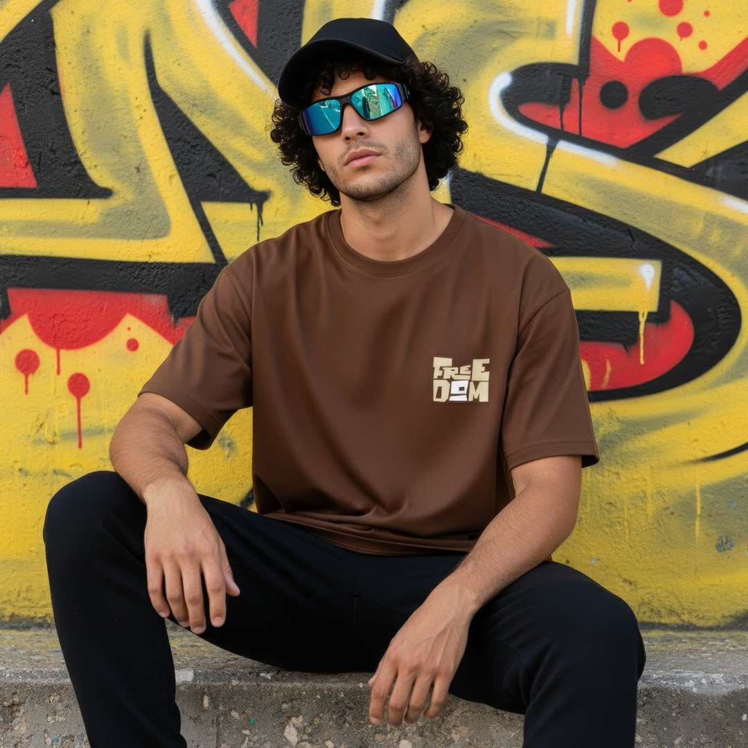 Freedom Printed Tee | Men’s Oversize Fit T-Shirt