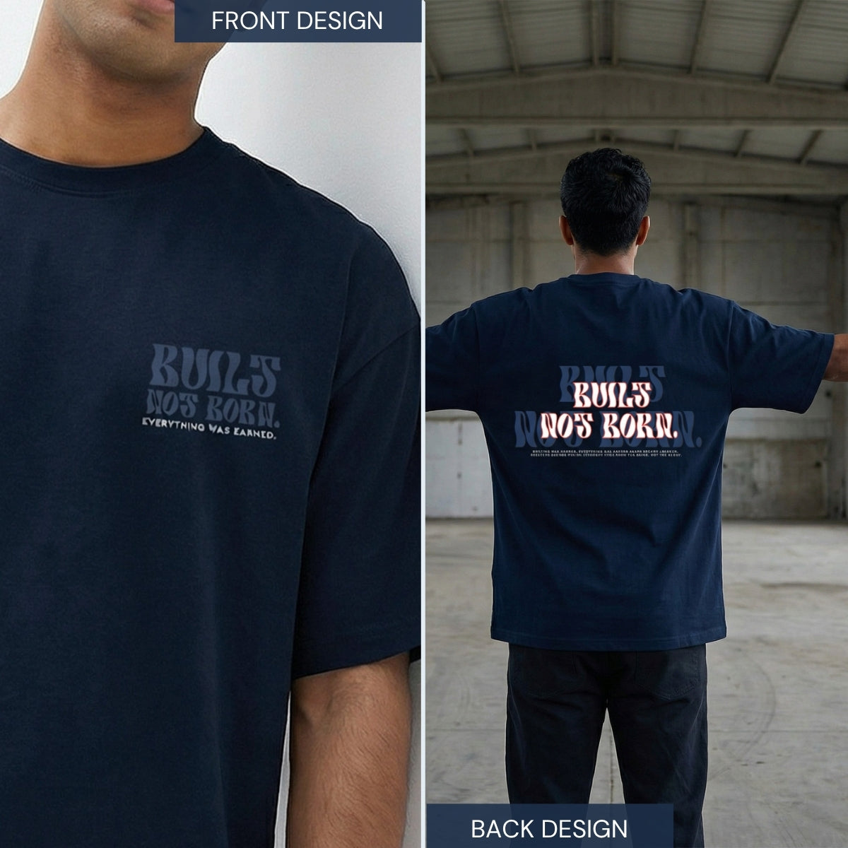 Built Not Born Printed Tee | Men’s Oversize Fit T-Shirt