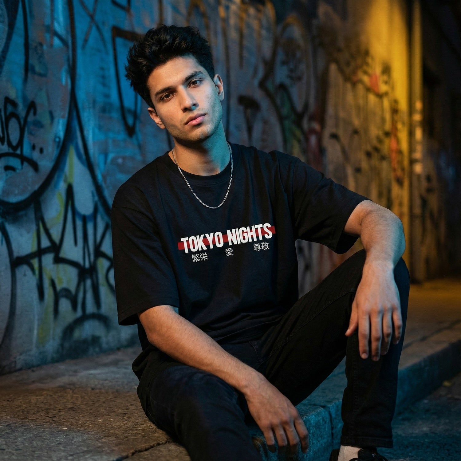 TKYO NIT Printed Tee | Men’s Oversize Fit T-Shirt