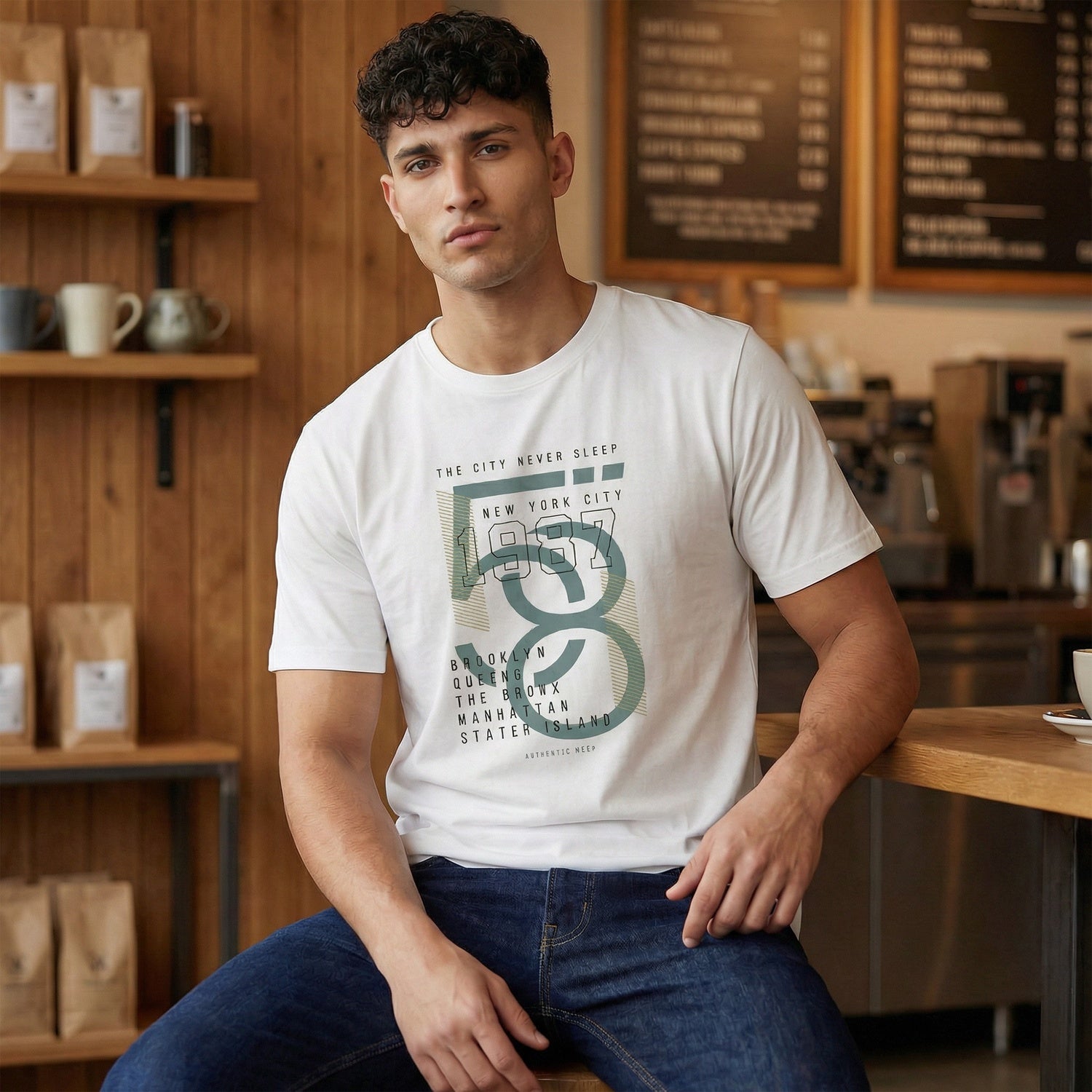 NYKCTY 1987 Printed Tee | Men’s Regular Fit T-Shirt