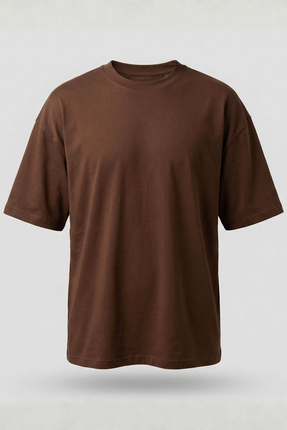 Men’s Oversize Essential Crew Tee – Brown