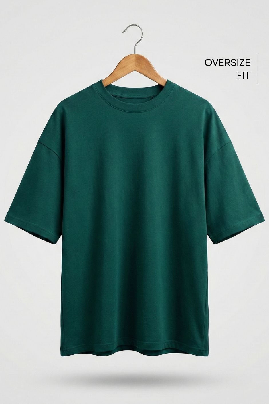 Women’s Oversize Essential Crew Tee – Forest Green