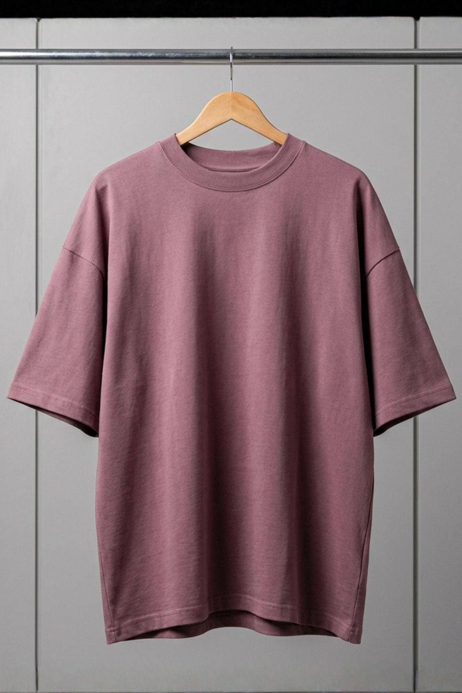 Women’s Oversize Essential Crew Tee – Plum