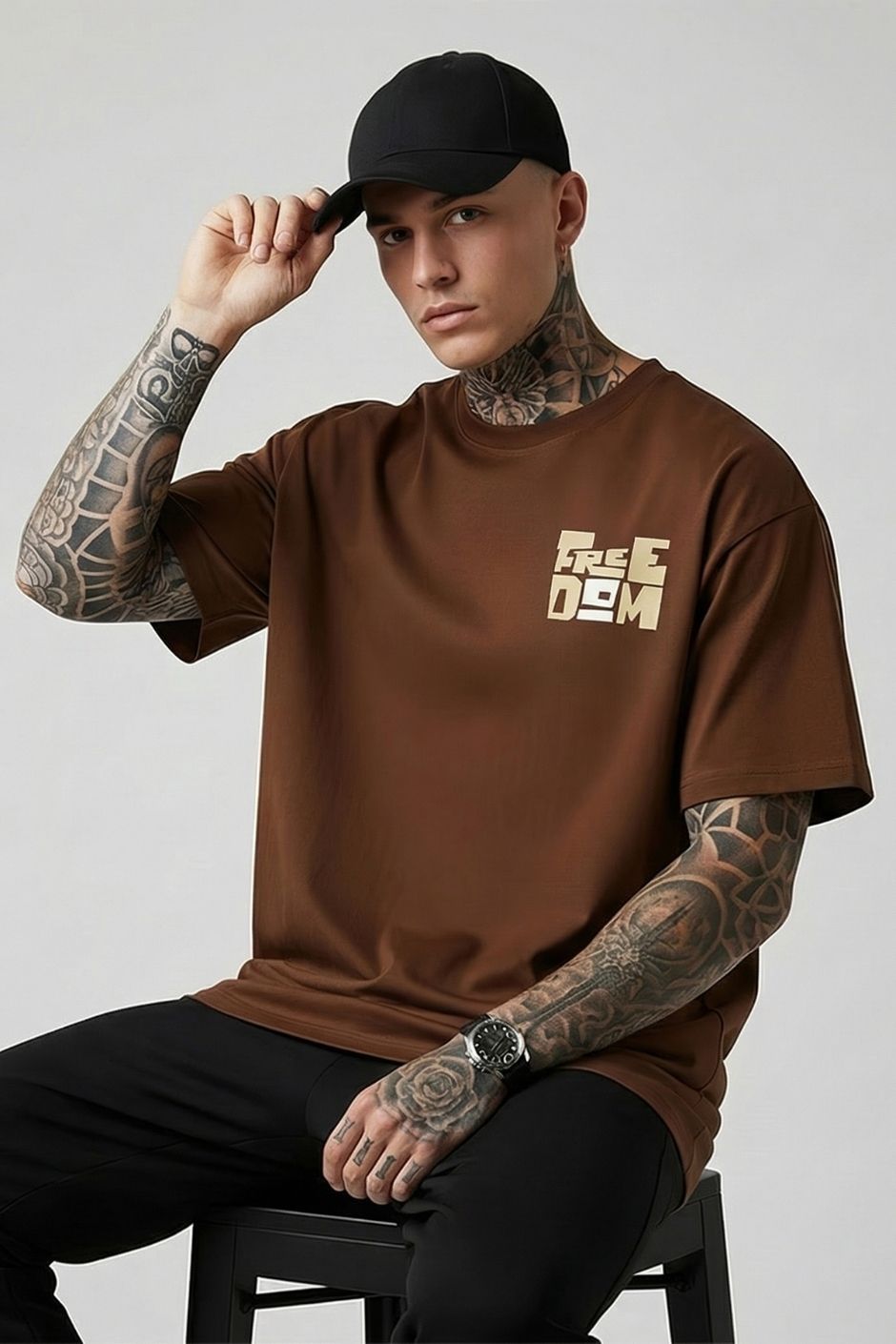 Freedom Printed Tee | Men’s Oversize Fit T-Shirt