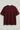 Maroon red t-shirt with 'THESIS' text on a light gray background
