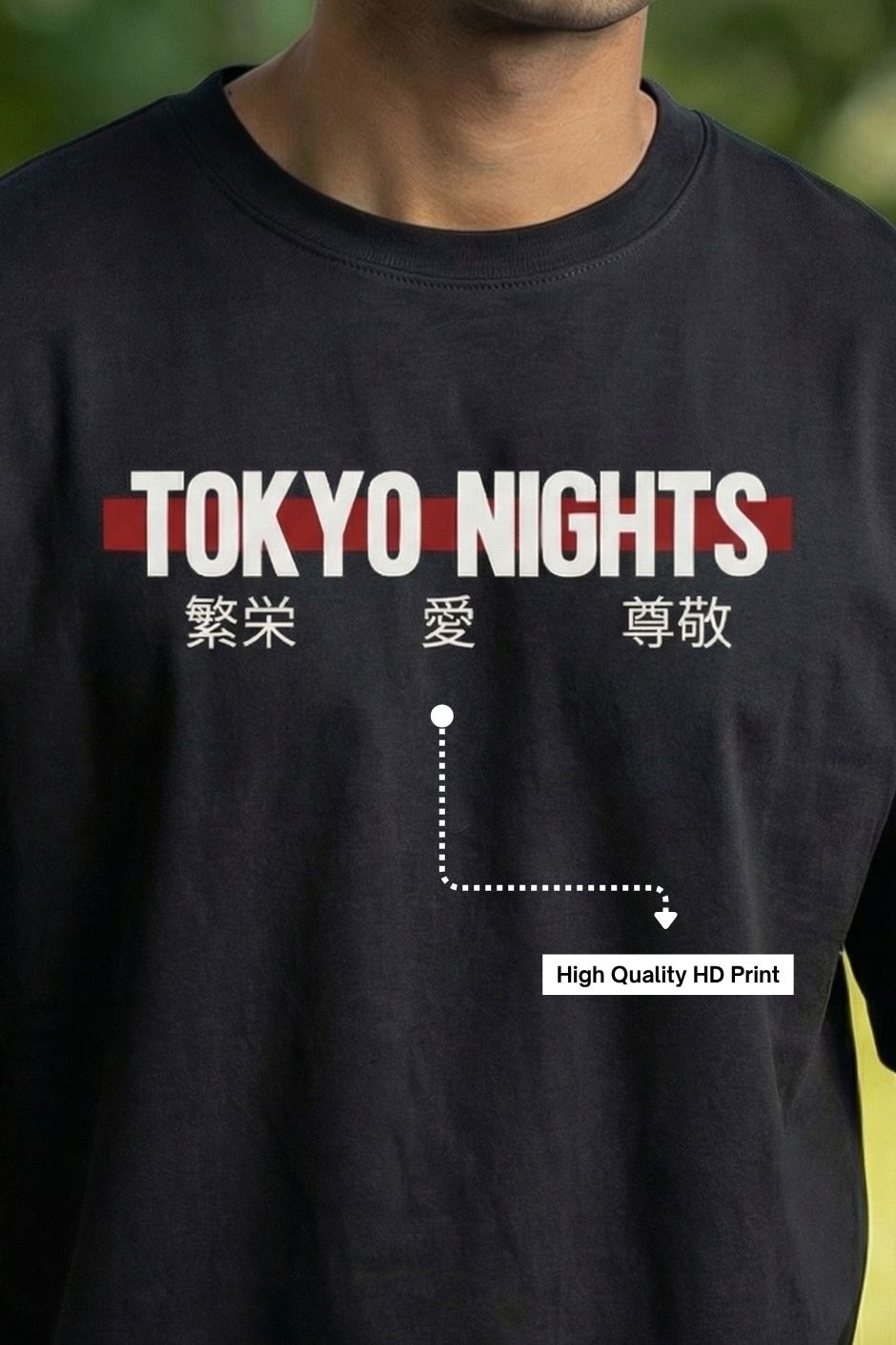 TKYO NIT Printed Tee | Men’s Oversize Fit T-Shirt