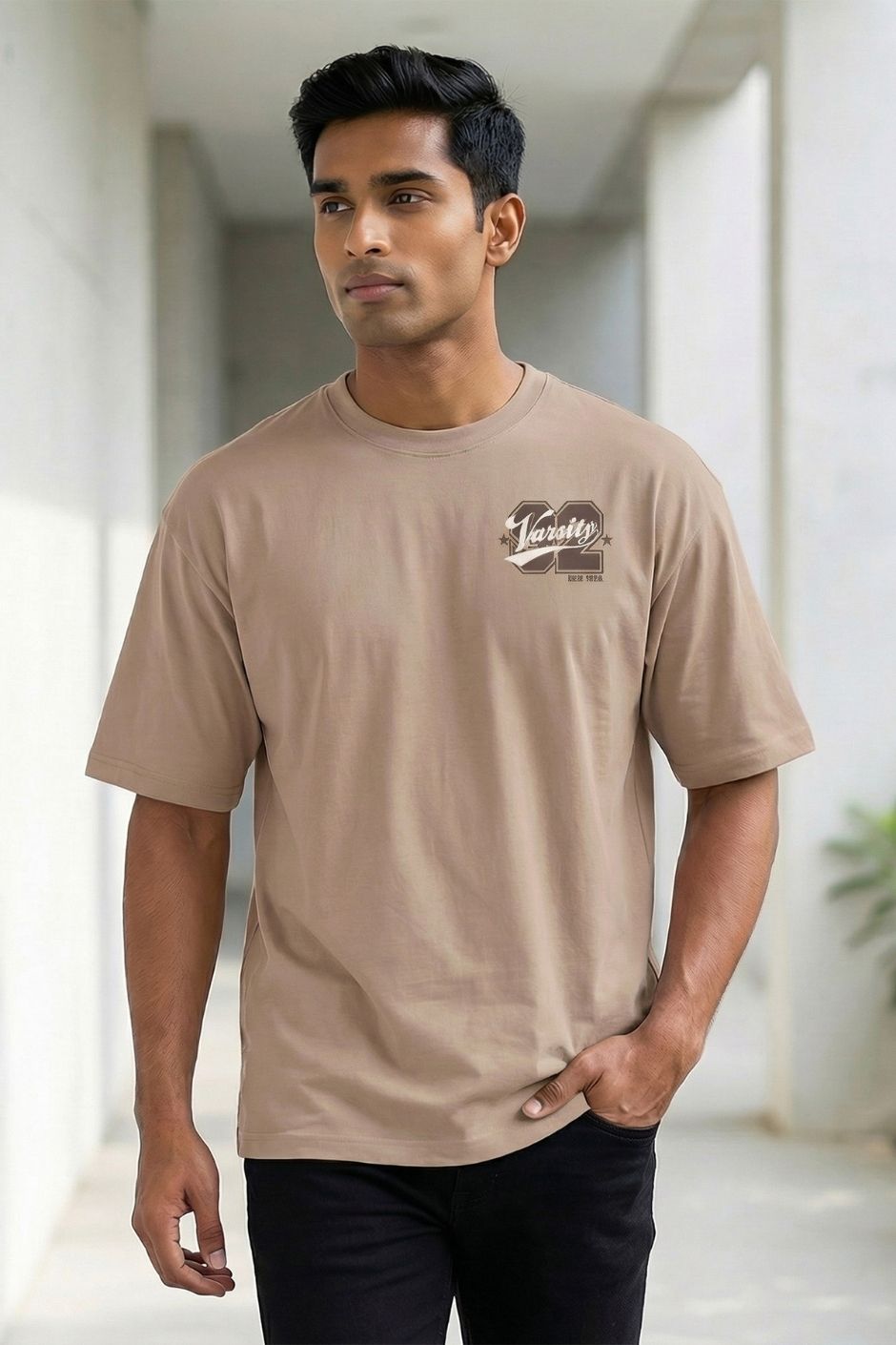Varsity Printed Tee | Men’s Oversize Fit T-Shirt