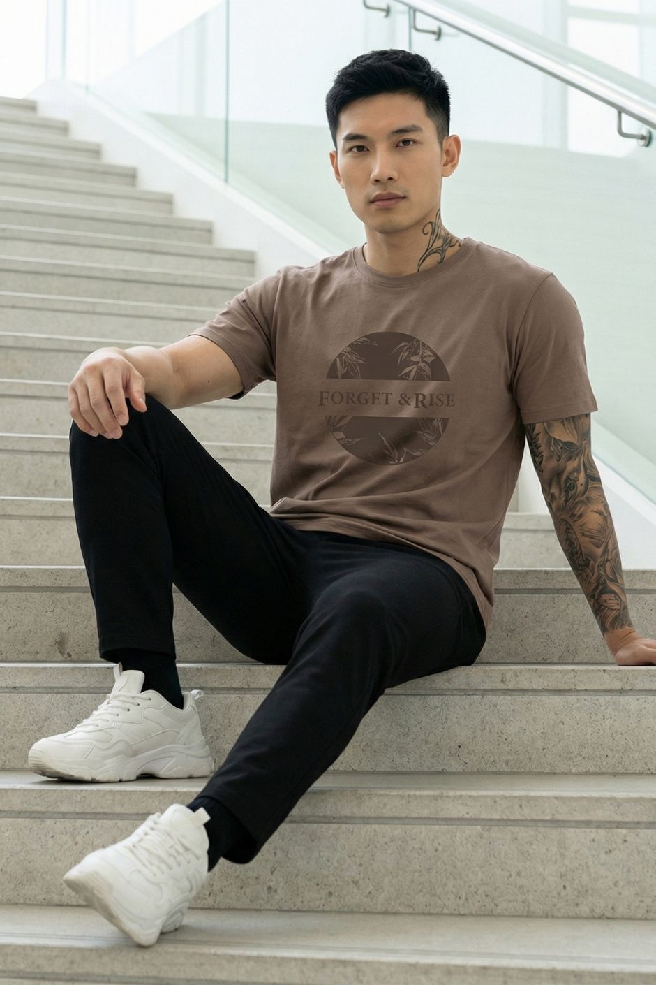 Forget & Rise Printed Tee | Men’s Regular Fit T-Shirt