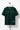 Bottle green t-shirt with 'NEW YORK' text on a hanger against a white background