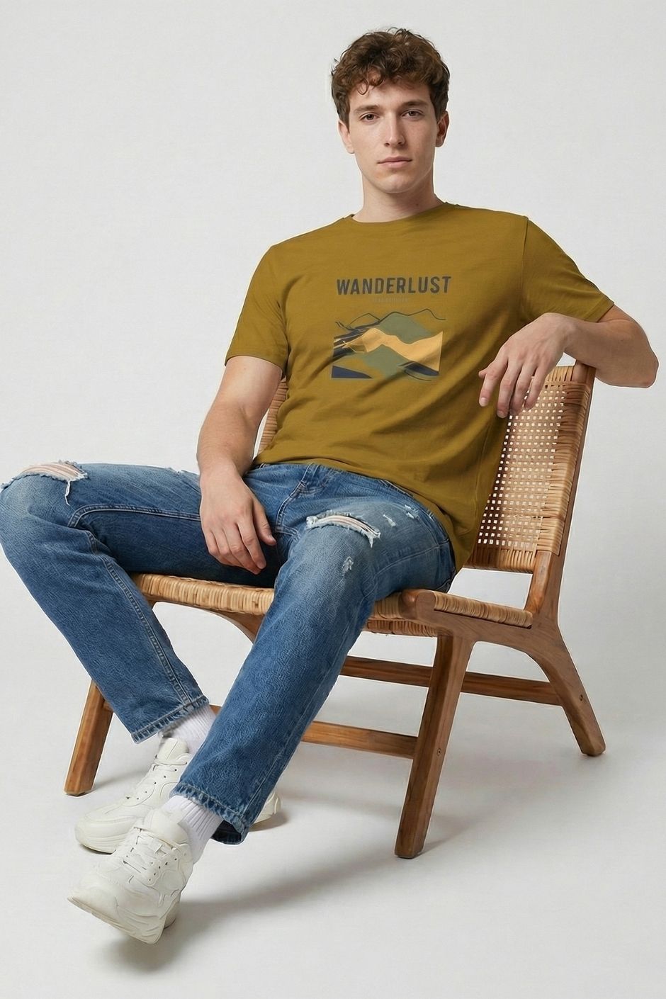 Wanderlust Printed Tee | Men’s Regular Fit T-Shirt
