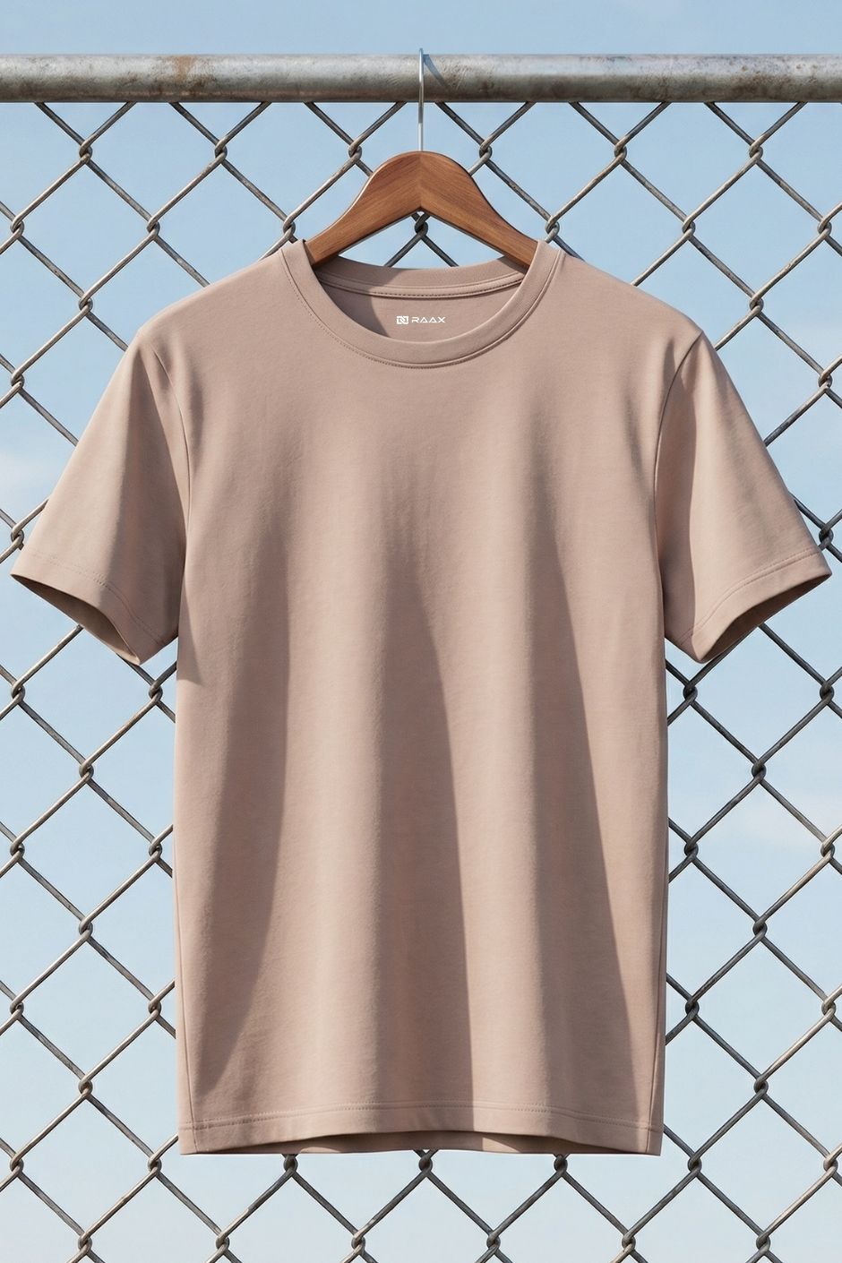 Men’s Regular Essential Crew Tee – Light Beige