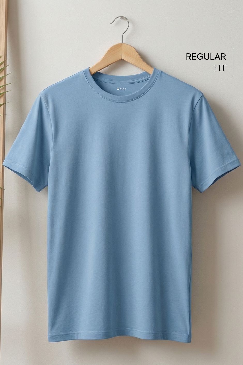 Men’s Regular Essential Crew Tee – Light Blue