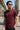 Men’s Regular Essential Crew Tee – Maroon Red