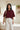 Women’s Oversize Essential Crew Tee – Maroon Red