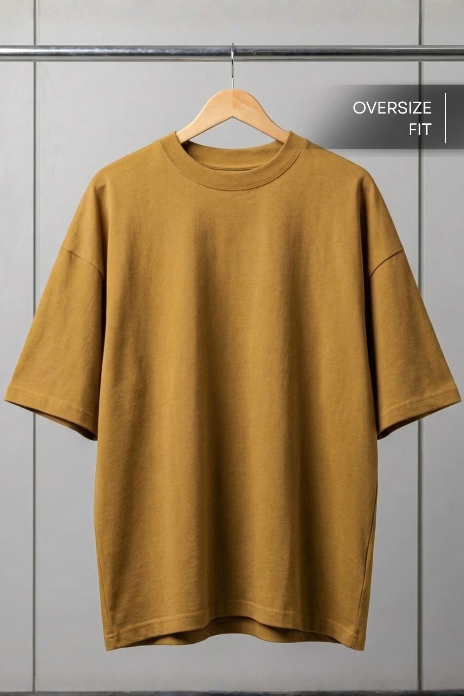 Women’s Oversize Essential Crew Tee – Mustard Yellow